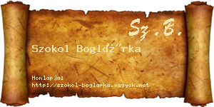Szokol Boglárka névjegykártya