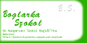 boglarka szokol business card